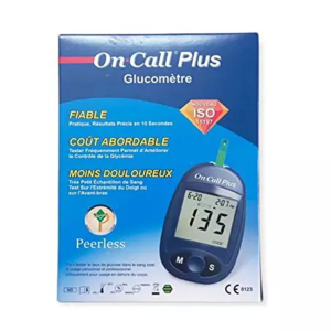ACON GLUCOSE METER (On Call Plus Glucometer Machine with 10 Pieces Test Strips and 10 Lancets)