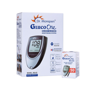 Dr. Morepen GLUCOSE METER (BG-03 Gluco One Glucometer Combo, 50 Strips (Multicolor))